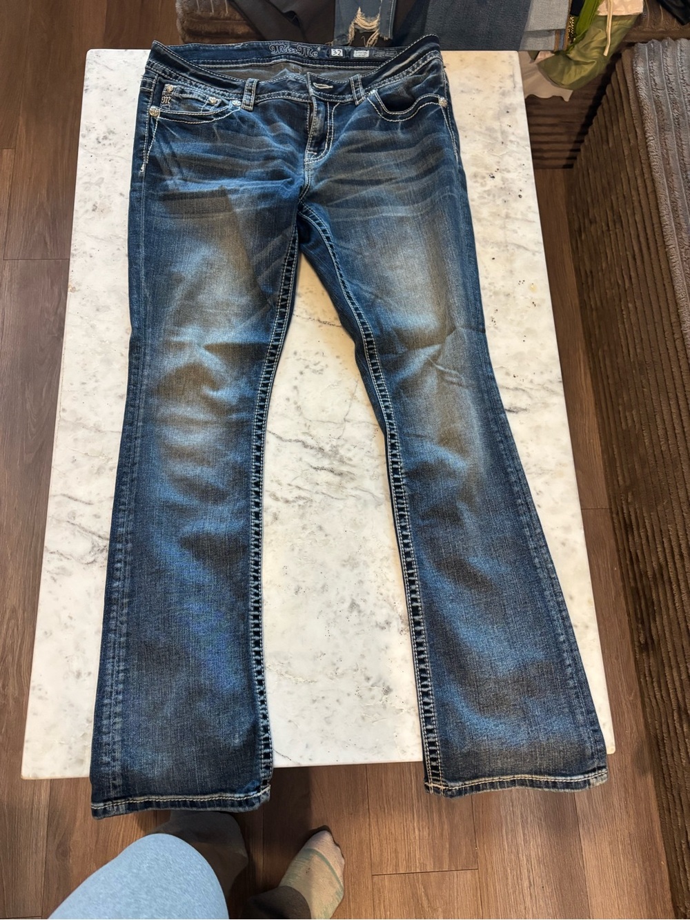 Miss Me Women's Bootcut Jeans in Dark Blue Wash
